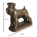 Schnauzer figurine on base in solid cold cast bronze, designed by David Geenty