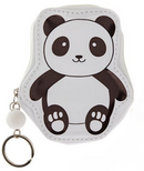 SET OF TWO Zipped Panda coin purses with keyring