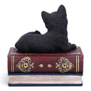 Black Cat On Witches Spell Book Figurine Witch Lover Decoration