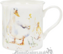 Leonardo Country Life Ducks china Mug & Coaster set, great Duck or Poultry lover gift, in quality gift box