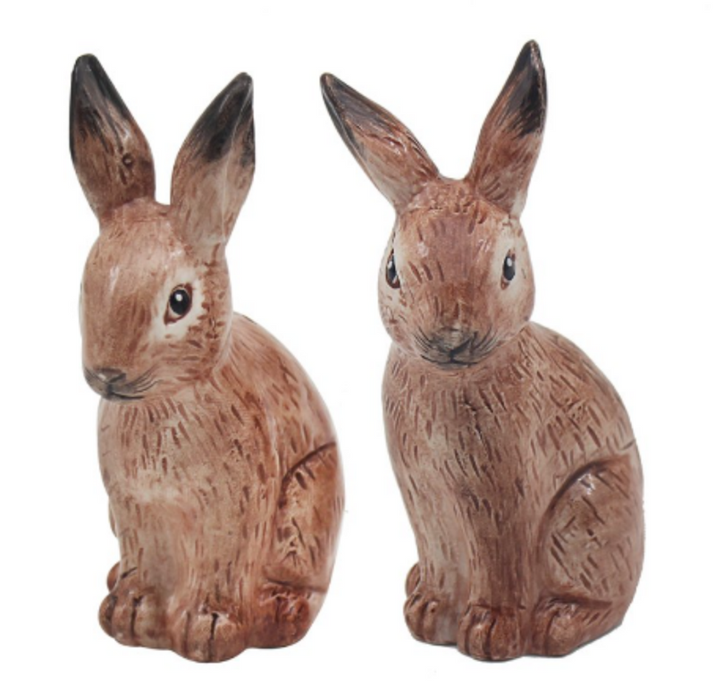 Hare design ceramic Salt & Pepper cruet set by Lesser & Pavey, boxed