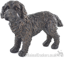 Large Cockapoo Bronze effect ornament figurine sculpture, Doodle Dog lover gift
