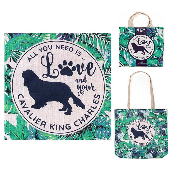 Re-usable 'All you need is love and your Cavalier King Charles' eco bag/bag for life