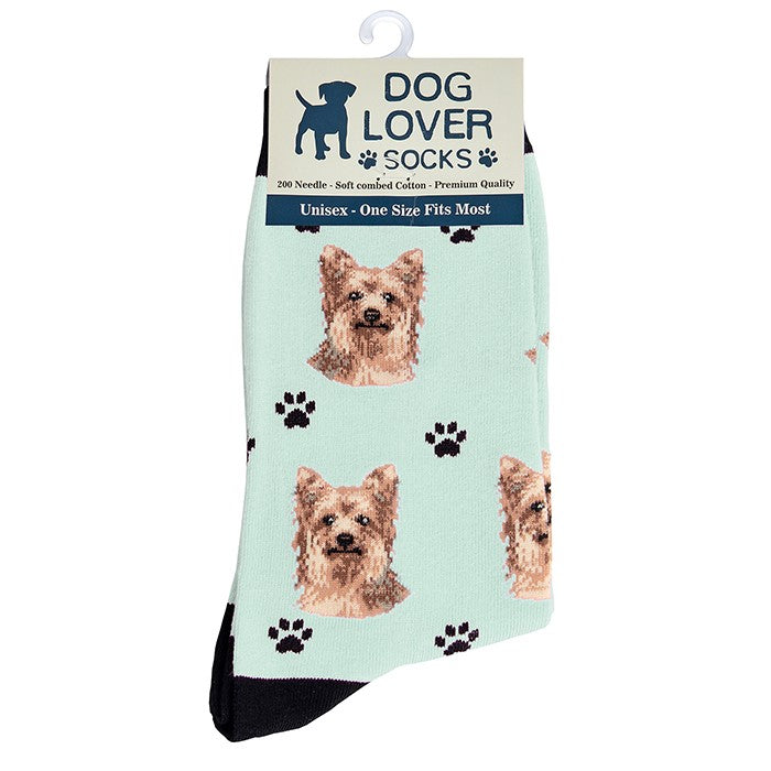 Women's Yorkshire Terrier socks One Size quality cotton mix Yorkie Dog lover gift