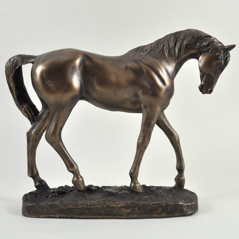 'Graceful' bronze dressage horse figurine by David Geenty, in cold cast bronze