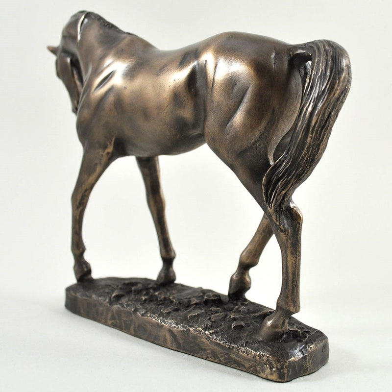 'Graceful' bronze dressage horse figurine by David Geenty, in cold cast bronze