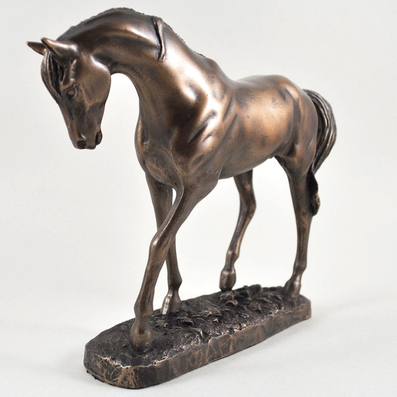 'Graceful' bronze dressage horse figurine by David Geenty, in cold cast bronze