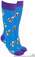 Quality cotton mix BEE design socks, Women Men Unisex, One Size, novelty Bee lover gift or stocking filler