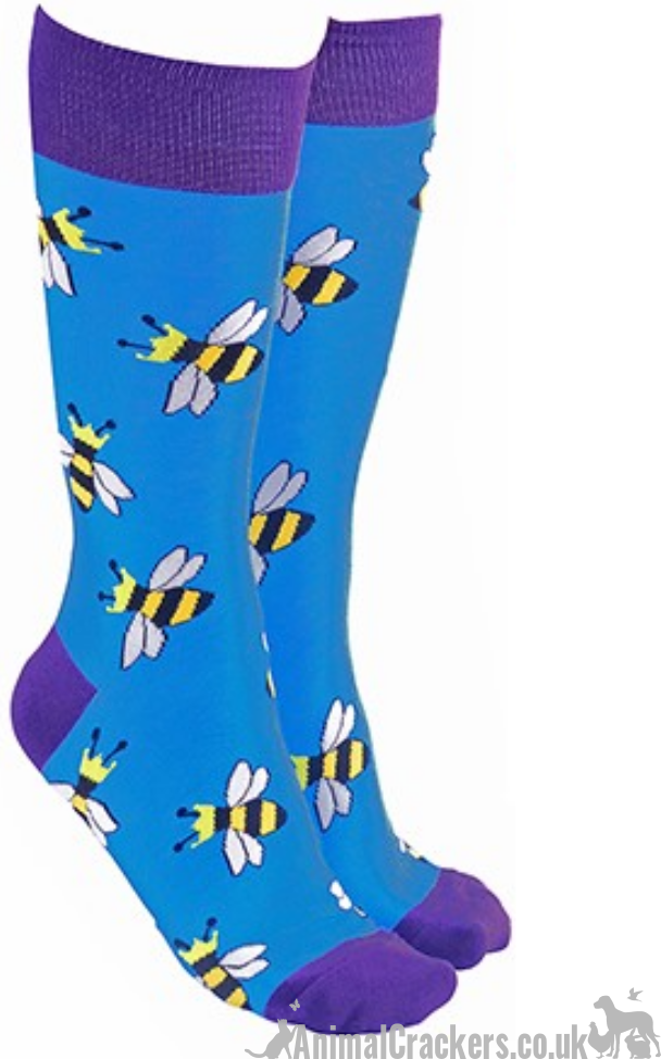 Quality cotton mix BEE design socks, Women Men Unisex, One Size, novelty Bee lover gift or stocking filler