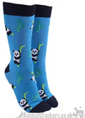 Novelty Panda design socks, Men or Women, One Size, wildlife lover gift