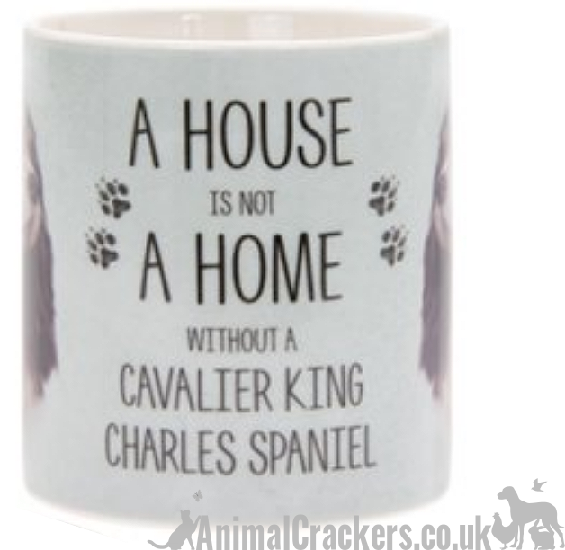 'A House is Not a Home Without a Cavalier King Charles Spaniel' design china Mug by Leonardo, in presentation gift box