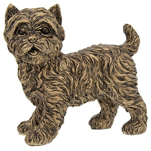 Large Bronze effect standing West Highland Terrier figurine, Westie Dog lover gift