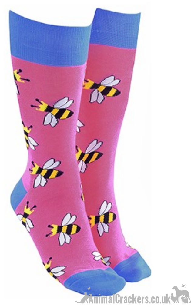 Quality cotton mix BEE design socks, Women Men Unisex, One Size, novelty Bee lover gift or stocking filler