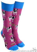 Novelty Friesian Cow design socks from 'Sock Society' Men or Women, One Size, great cow lover gift stocking filler