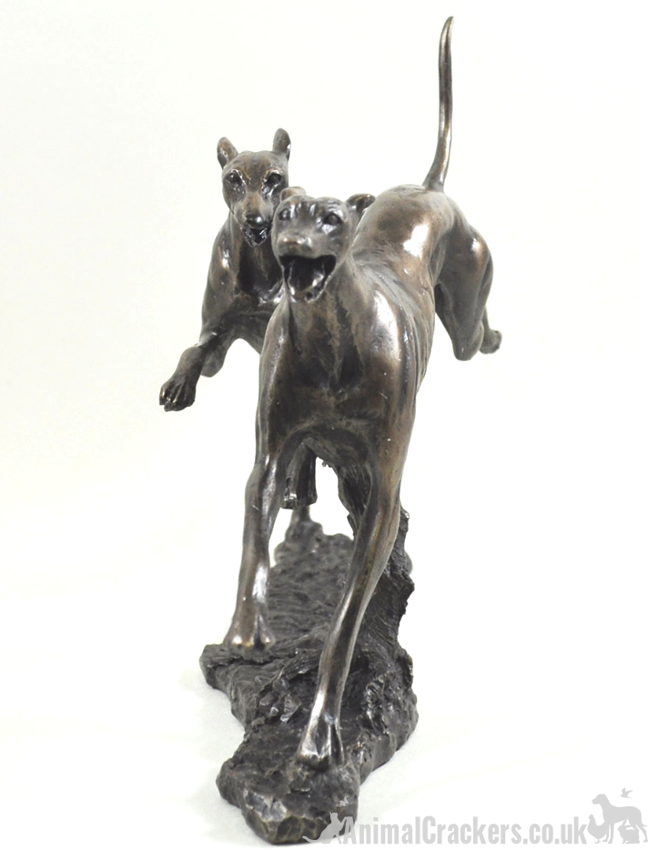 David Geenty 'Winner' large Racing Greyhounds Bronze ornament figurine sculpture