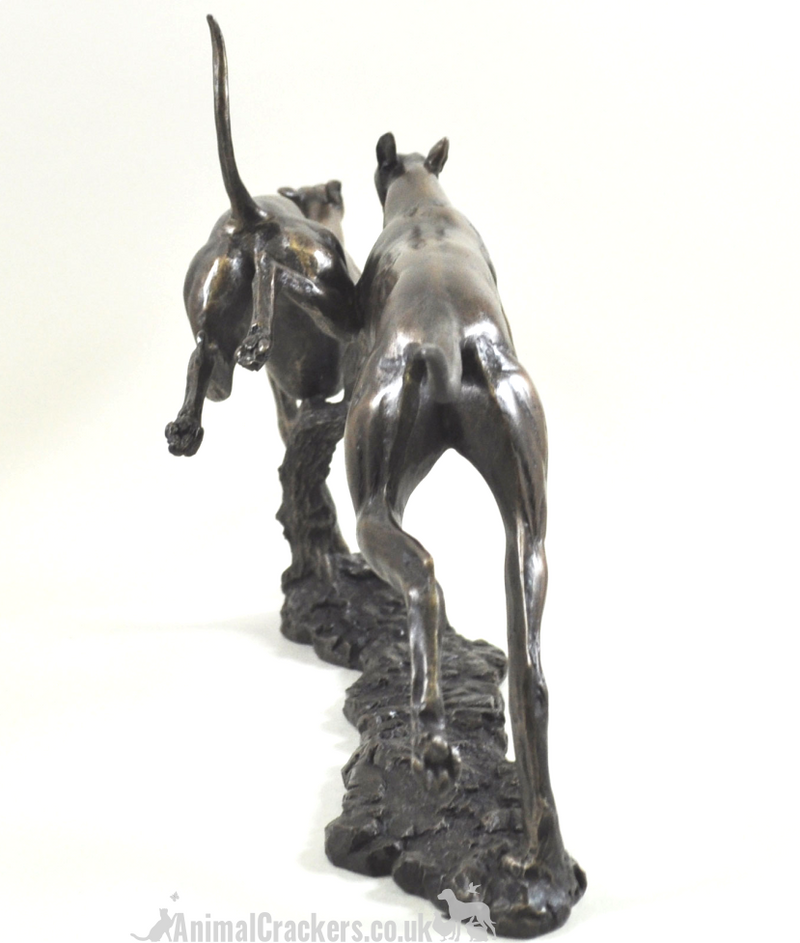 David Geenty 'Winner' large Racing Greyhounds Bronze ornament figurine sculpture