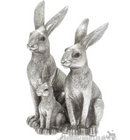 Leonardo Silver Hares & Baby Family ornament figurine, in Leonardo's classic Silver gift box, making this a great hare lover gift