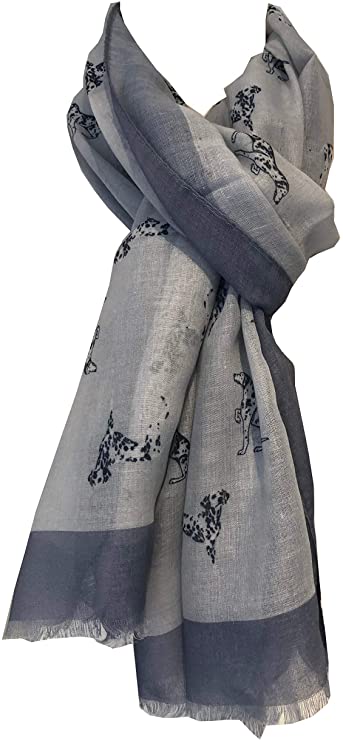 Ladies lightweight Dalmatian design Scarf Sarong in choice of colours, great Dog lover gift and stocking filler!