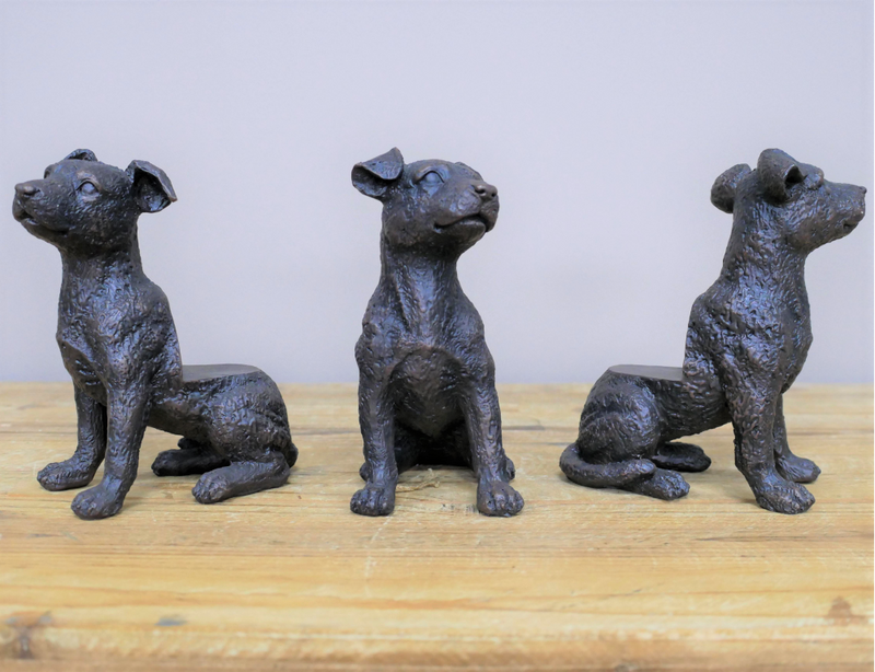 SET OF 3 Dog shaped plant pot stands or garden patio ornaments, novelty Dog lover gift