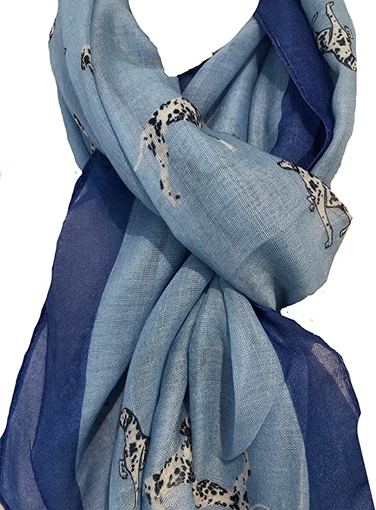 Ladies lightweight Dalmatian design Scarf Sarong in choice of colours, great Dog lover gift and stocking filler!