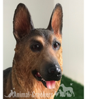 Alsatian German Shepherd ornament quality lifelike Leonardo figurine. Gift boxed