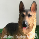 Alsatian German Shepherd ornament quality lifelike Leonardo figurine. Gift boxed