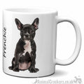 Black & White French Bulldog ceramic Mug in choice colours, great Frenchie lover gift
