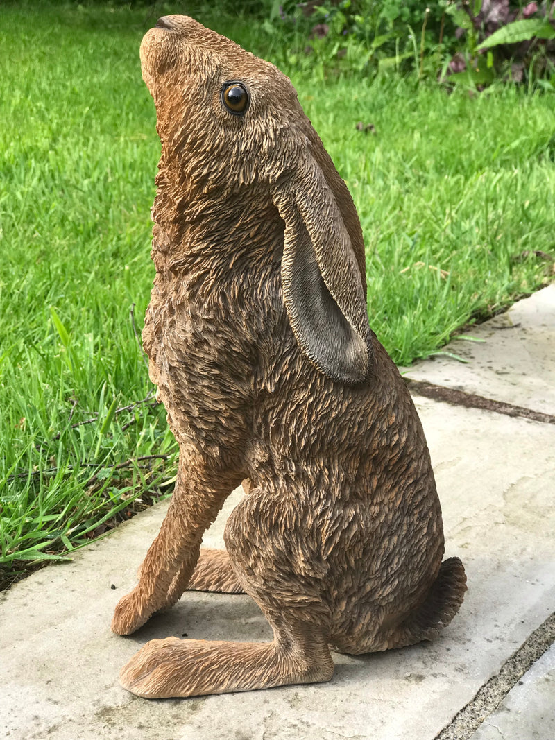 Vivid Arts Realistic Moongazing Hare ornament, large 35cm high great quality lifelike figurine