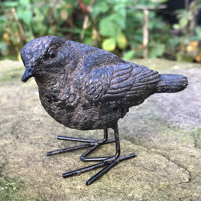 Set of 3 bronze effect Wrens indoor or outdoor decoration great bird lover gift