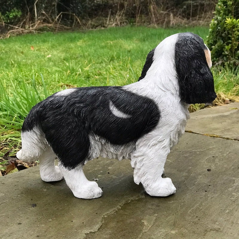 Cavalier King Charles Spaniel figurine, large & heavy weight for home or garden