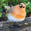 SET OF 2 ROBIN ORNAMENTS indoor or outdoor garden decoration, ideal robin lover gift