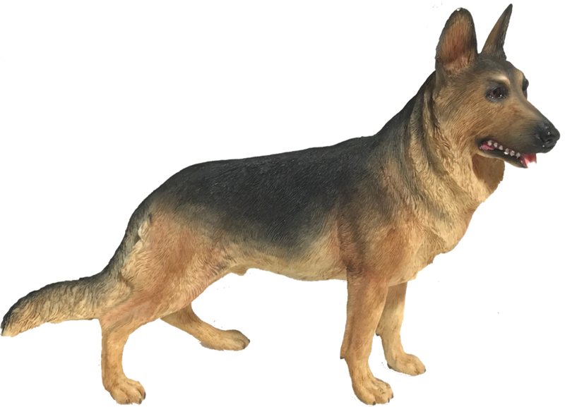 Alsatian German Shepherd ornament quality lifelike Leonardo figurine. Gift boxed