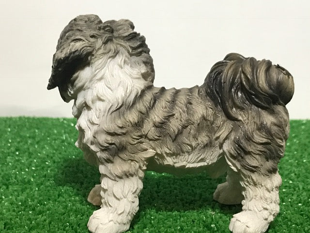 Grey Shih Tzu ornament figurine quality realistic Leonardo range. Gift boxed.