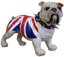 Standing British Bulldog in Union Jack coat ornament, great quality item, Bulldog lover gift