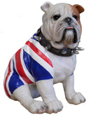 Sitting British Bulldog in Union Jack coat ornament, great quality item, Bulldog lover gift