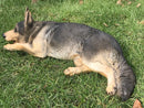 Large (45cm) laying German Shepherd Dog ornament sculpture, great memorial or Alsatian lover gift