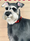 20cm metal vintage style Schnauzer lover gift breed character hang sign plaque