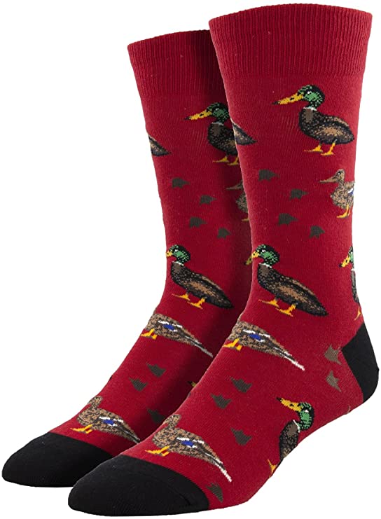 Men's Duck socks Socksmith 'Lucky Ducks' design, quality cotton mix, one size