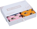 TWO PAIR GIFT SET (Pink + Mustard) Ladies quality Bamboo Hedgehog design socks