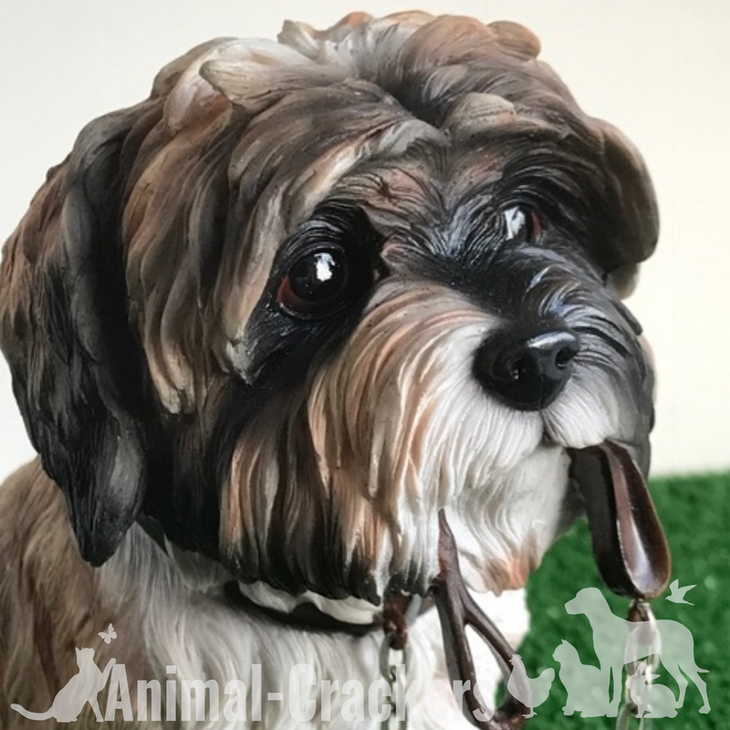 Large 17cm Brown Shih Tzu ornament figurine quality Leonardo walkies range boxed