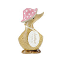 DCUK 'Toadstool Folk' natural wood Ducky in Spotty Hat, with name tag