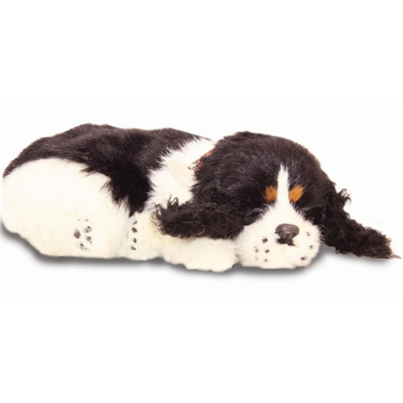 Precious Petzzz 'breathing' Cocker Spaniel soft toy with pet bed novelty Dog lover gift