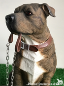 Large Brown Staffordshire Bull Terrier 'Staffie'  ornament from the Leonardo 'Walkies' range