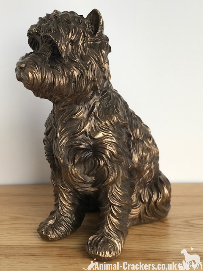 Westie West Highland Terrier bronzed ornament figurine Leonardo, gift boxed