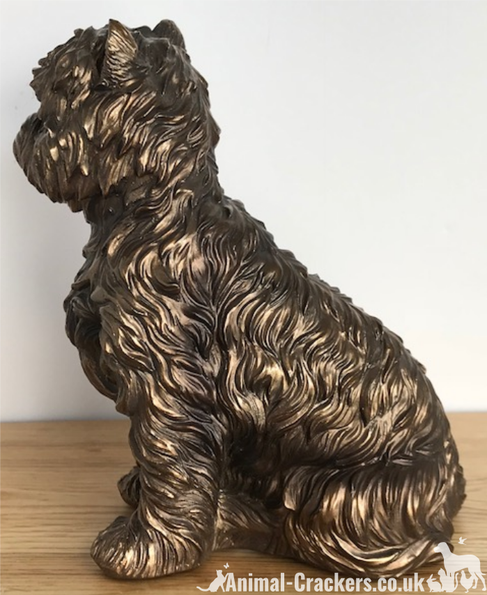 Westie West Highland Terrier bronzed ornament figurine Leonardo, gift boxed