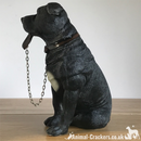 Large Black Staffordshire Bull Terrier 'Staffie' ornament from the Leonardo 'Walkies' range