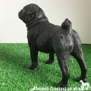 Black standing Pug ornament quality realistic figurine Leonardo range Gift boxed