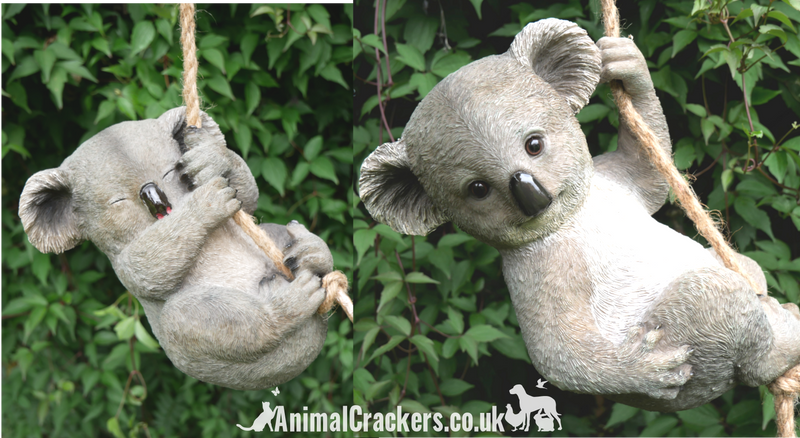 Koala on Branch ornament, great novelty garden decoration and Koala lover gift