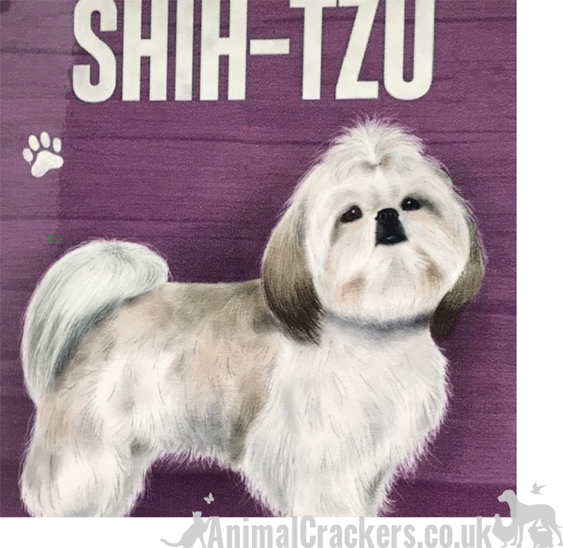 20cm Vintage Style Metal Shih Tzu Breed character Sign Plaque dog lover gift