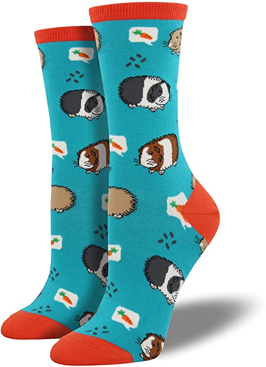 Women's Guinea Pigs socks by Socksmith, bright colour fun novelty socks, one size